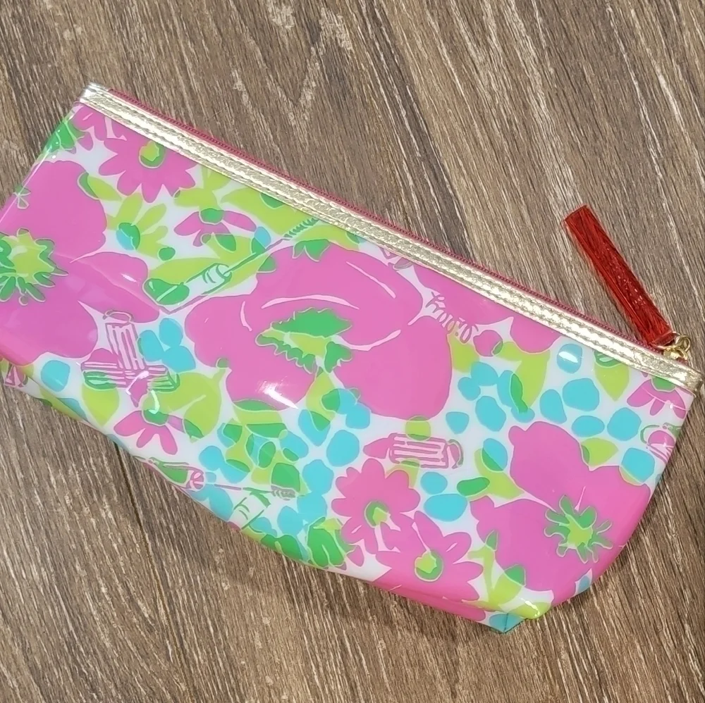 Lilly Pulitzer‎ x Estee Lauder Pink zipper makeup bag